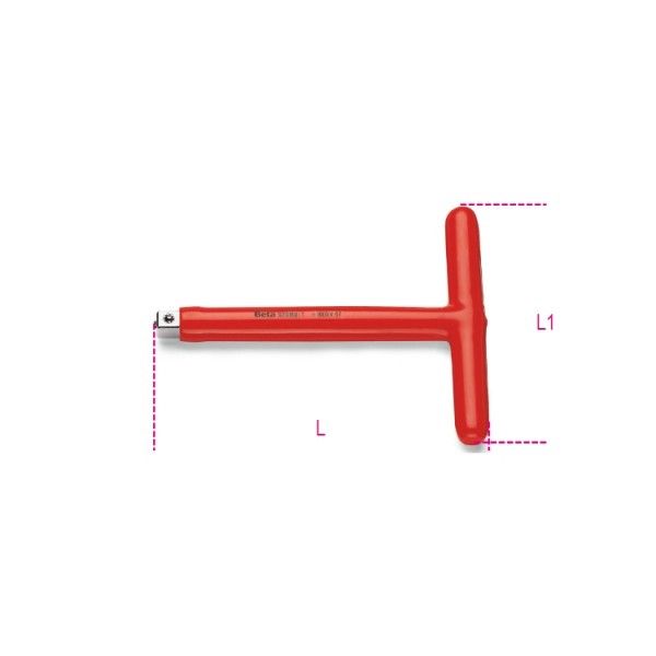 1/2” square drive, T-handle
