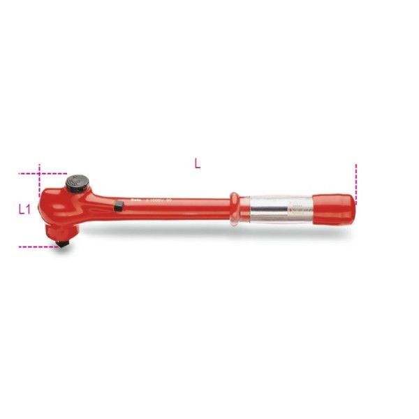 Click-type torque wrench with reversible ratchet