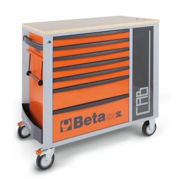 Mobile roller cab, seven drawers, tool cabinet