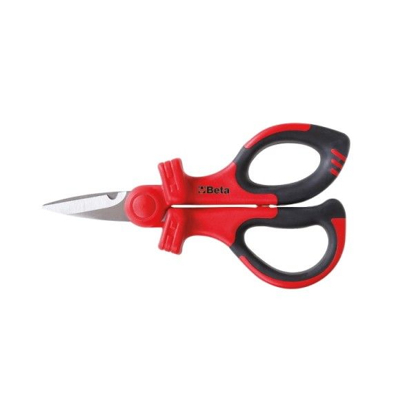 Electrician's scissors, stainless steel blades