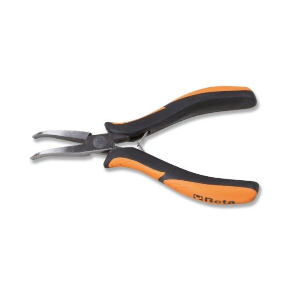 Smooth, flat bent long nose pliers 