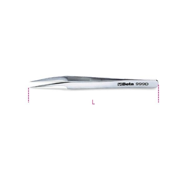 Extra slim angled end spring tweezers 999D