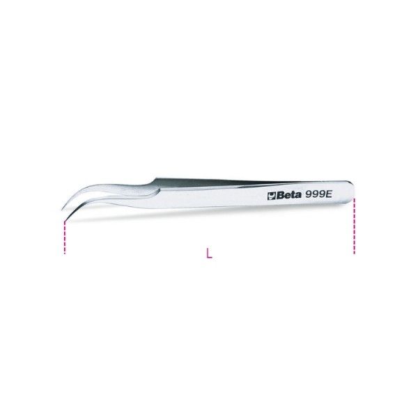 Extra slim curved end spring tweezers 999E