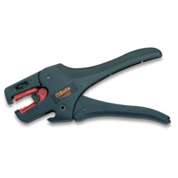 Wire stripping pliers, self-adjusting