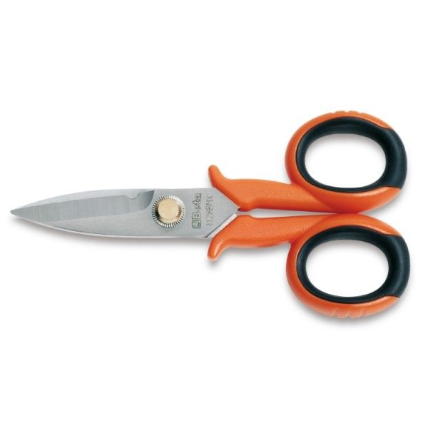 Electrician's scissors, straight stainless steel 