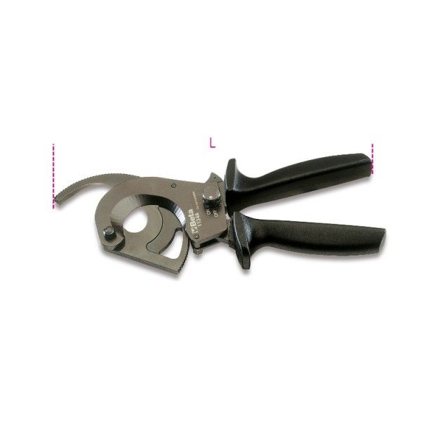 Ratchet cable cutters burnished finish