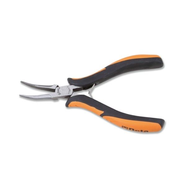 Smooth half-round long bent needle nose pliers 