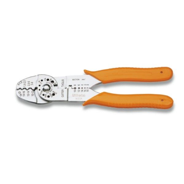 Crimping pliers, non-insulated closed terminals