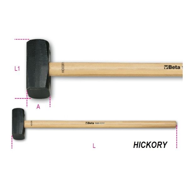 Sledge hammers, Hickory shafts