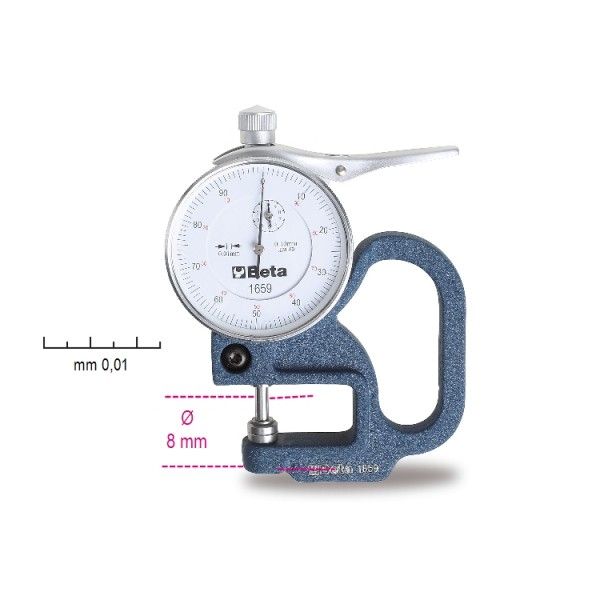 Thickness gauge, dial indicator  