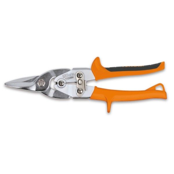 Compound leverage shears, straight blades