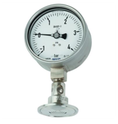 Pressure gauge per EN 837-1 with mounted diaphragm seal