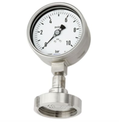 Pressure gauge EN 837-1 with mounted diaphragm seal