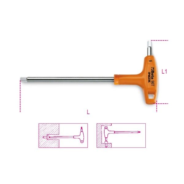 Offset hexagon key wrenches