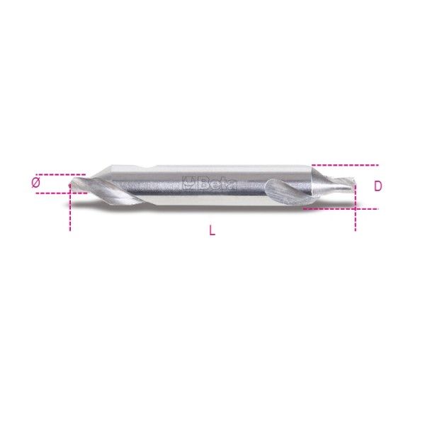 Ground centre drill bits, 60° countersink angle